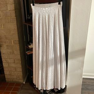 Black Milk Burned Velvet White Maxi Skirt